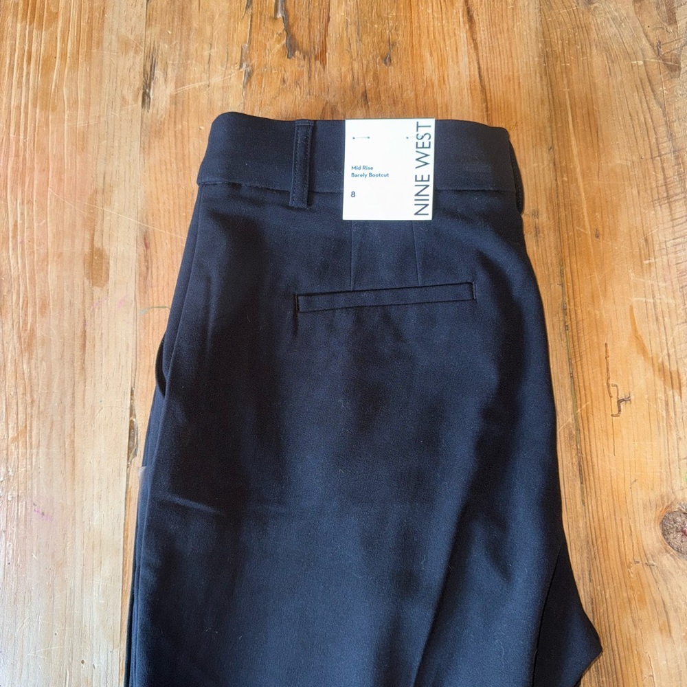 Size 8 (Mid rise barley bootcut ) Nine West Black Trousers